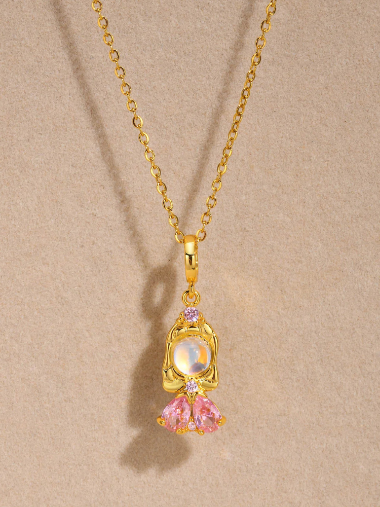 Collier Princesse Perle rose