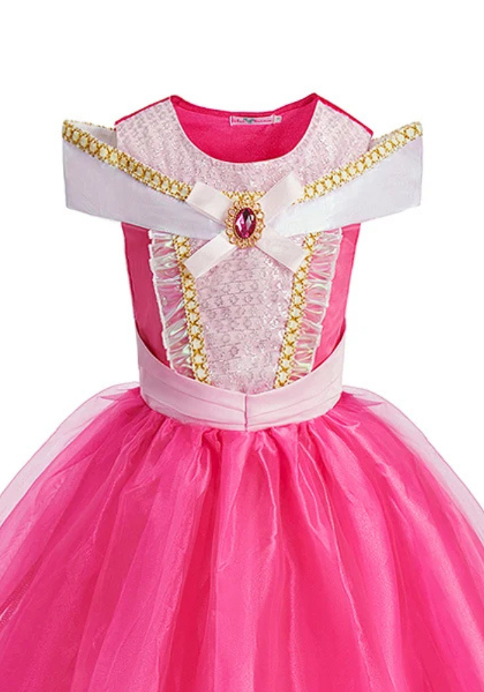 Robe Princesse Rose et Blanche Fille