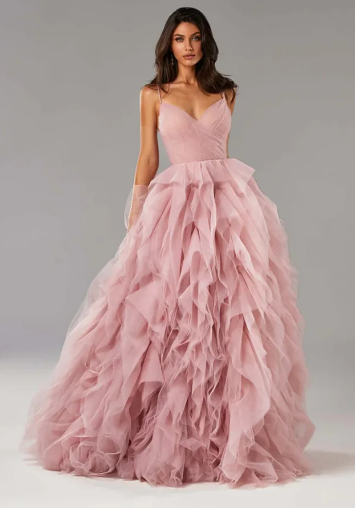 Robe Princesse Vague Rose