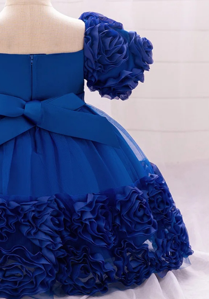 Robe Princesse Fleurs Bleu Bébé pas hcer