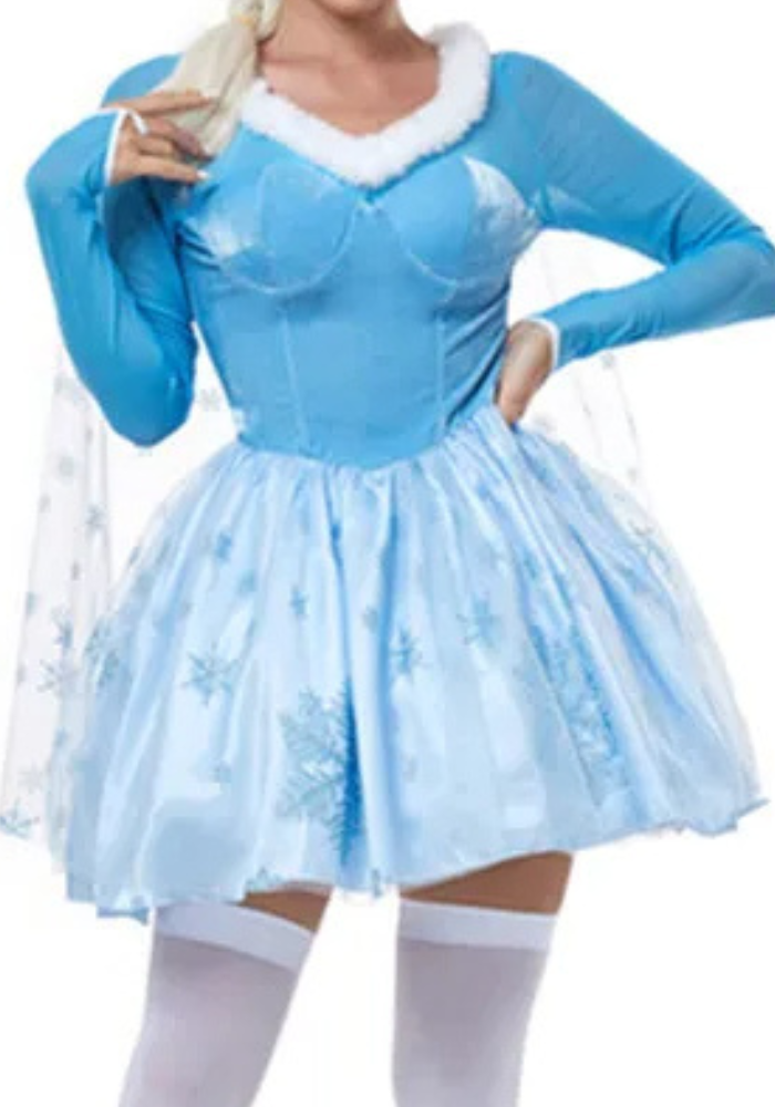 Robe Princesse Courte Bleue Femme