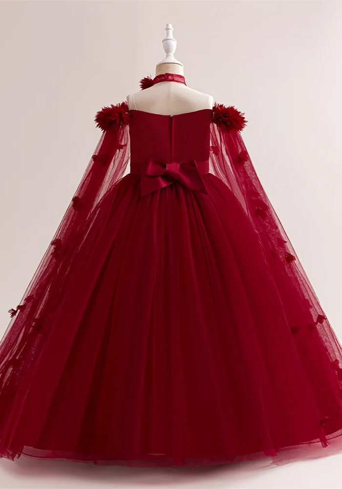 Robe Princesse Longue Rouge Fille