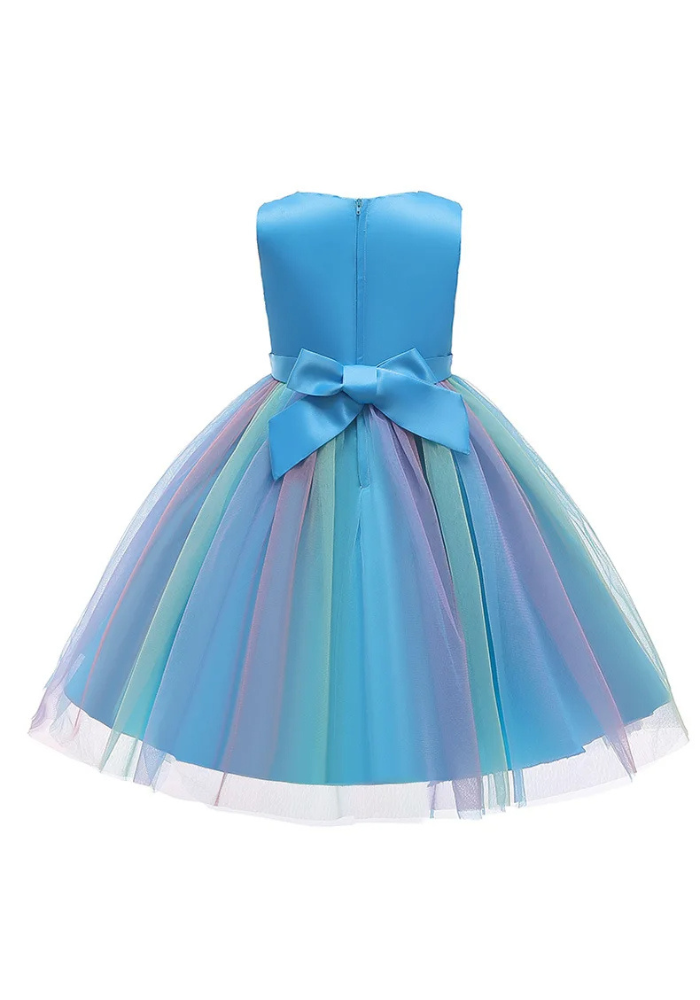 Robe Princesse Bleu Sequin Fille