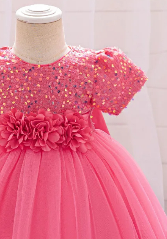 Robe Princesse Rose Bonbon Bébé