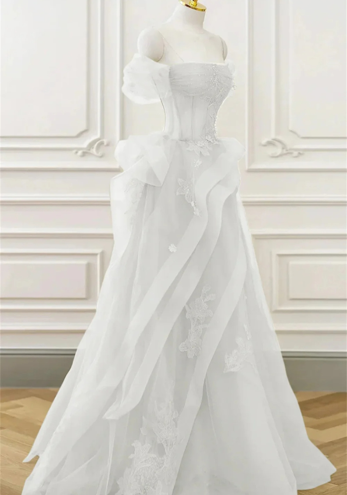 Robe Princesse Bustier Blanche Femme