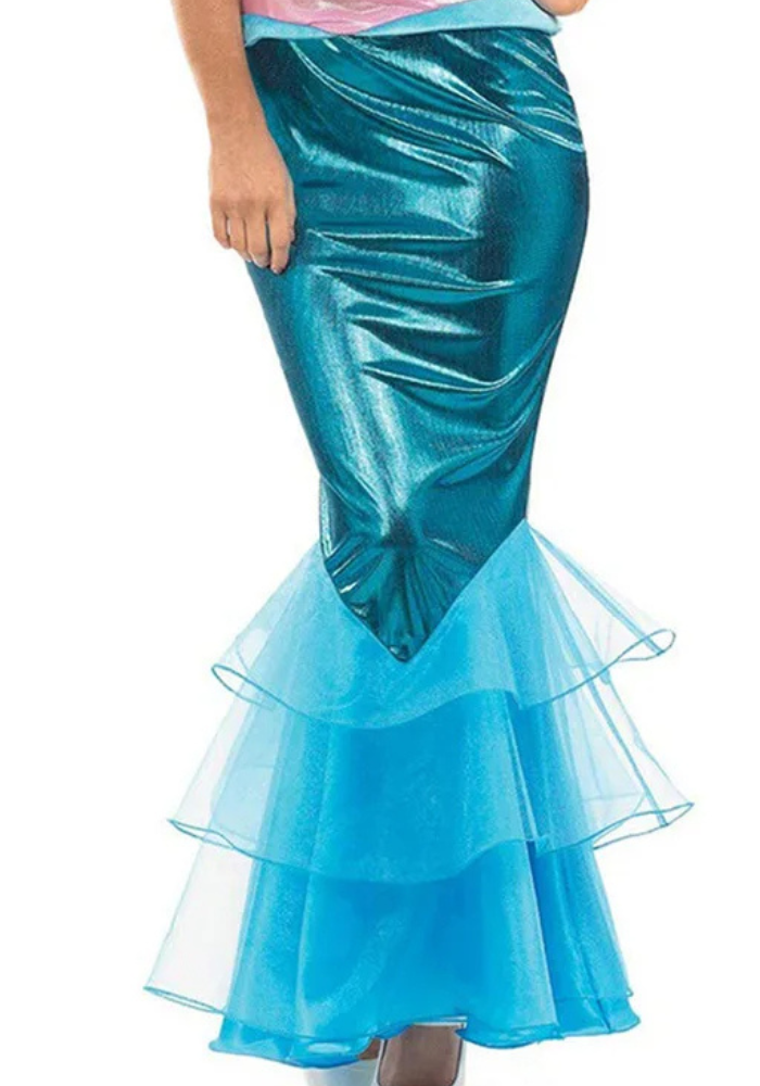 Robe Princesse Sirène Rose et Bleue Femme pas cher