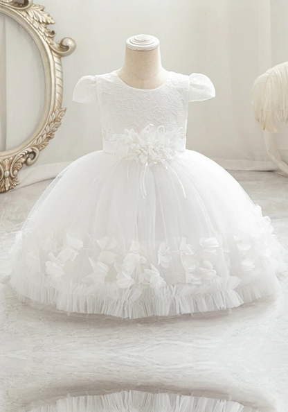 Robe Princesse Broderie Bébé blanche