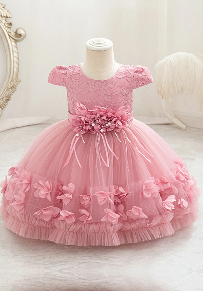 Robe Princesse Broderie Bébé tissu