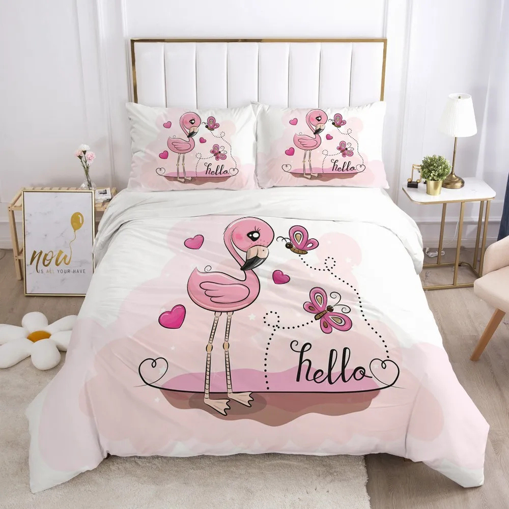 Housse de Couette Flamand Rose