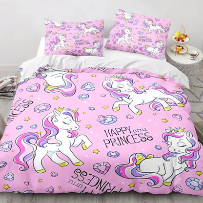 Housse de Couette Licorne grand lit