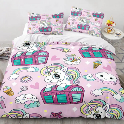 Housse de Couette Licorne petit lit