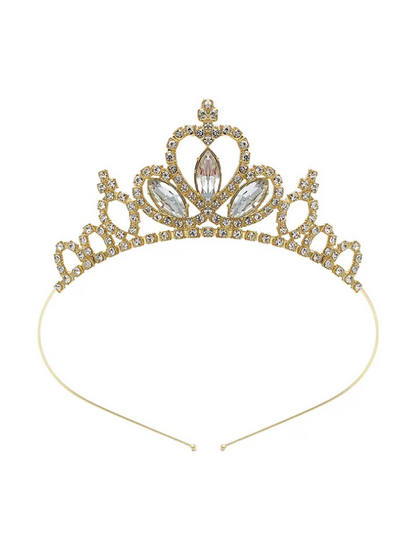 Couronne Princesse Fille Or blanc