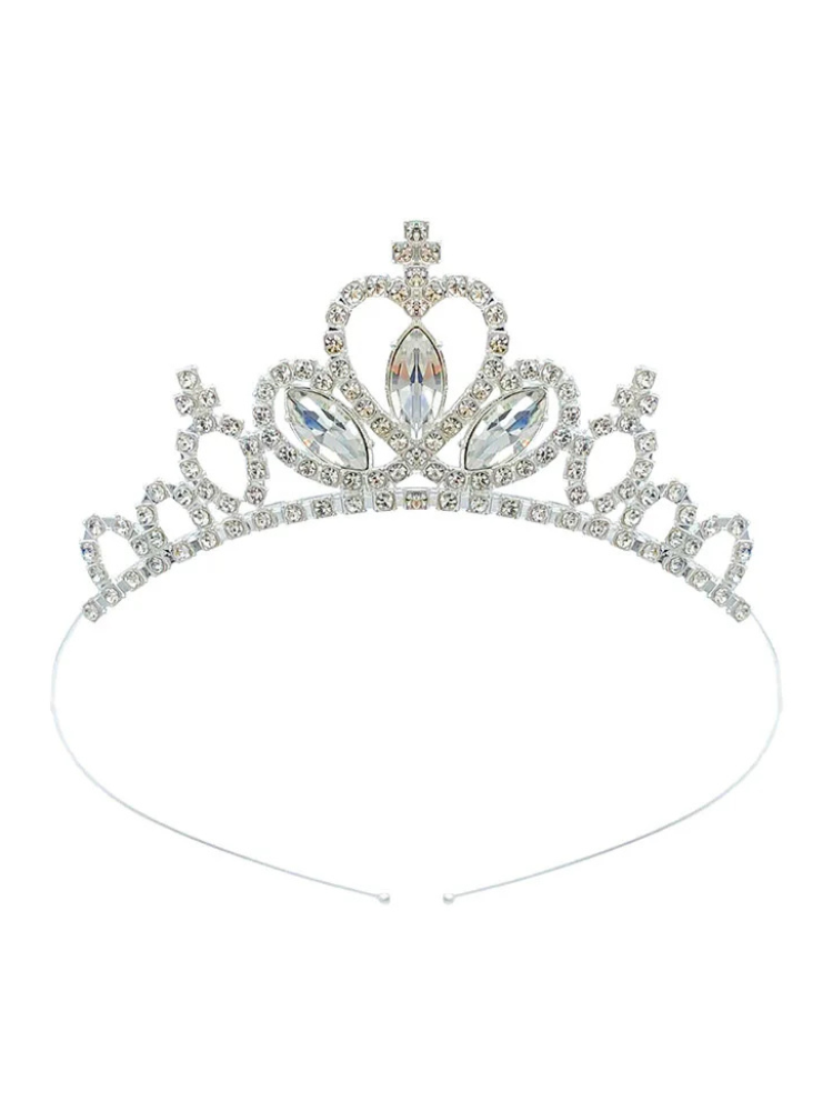 Couronne Princesse Fille argent blanc