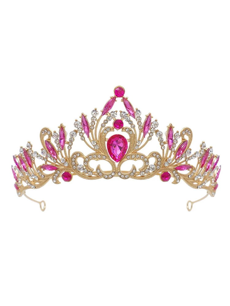 Couronne D'anniversaire 4 Ans Rose Princesse - Serre-tête Décoré De Roses Et Dentelle, Pour Fille