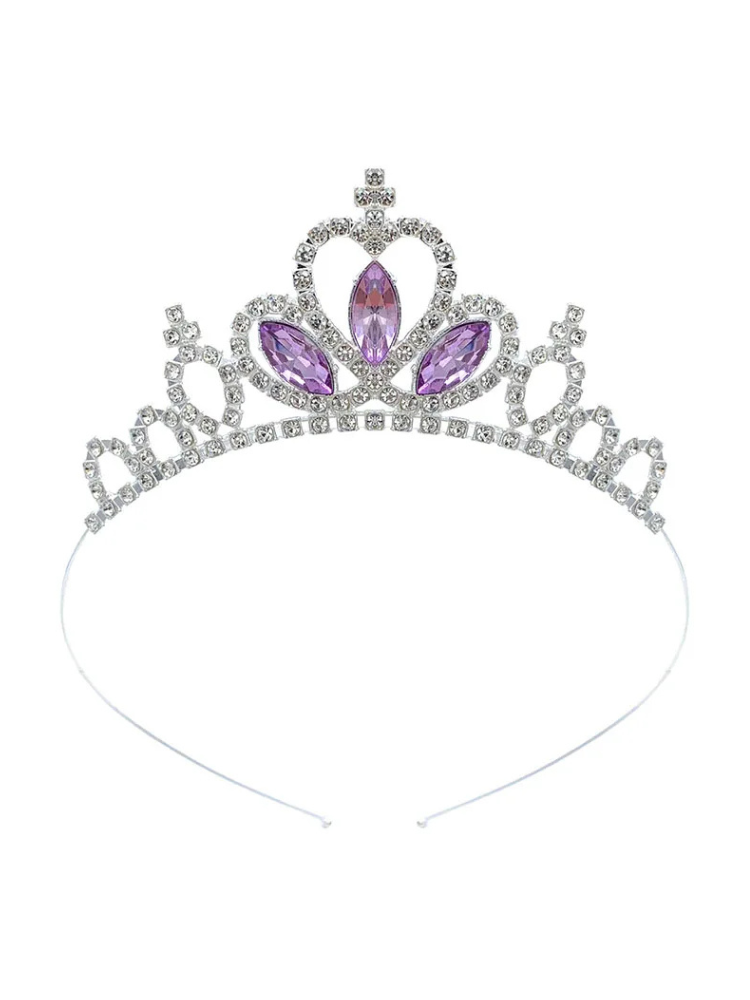 Couronne Princesse Fille argent violet