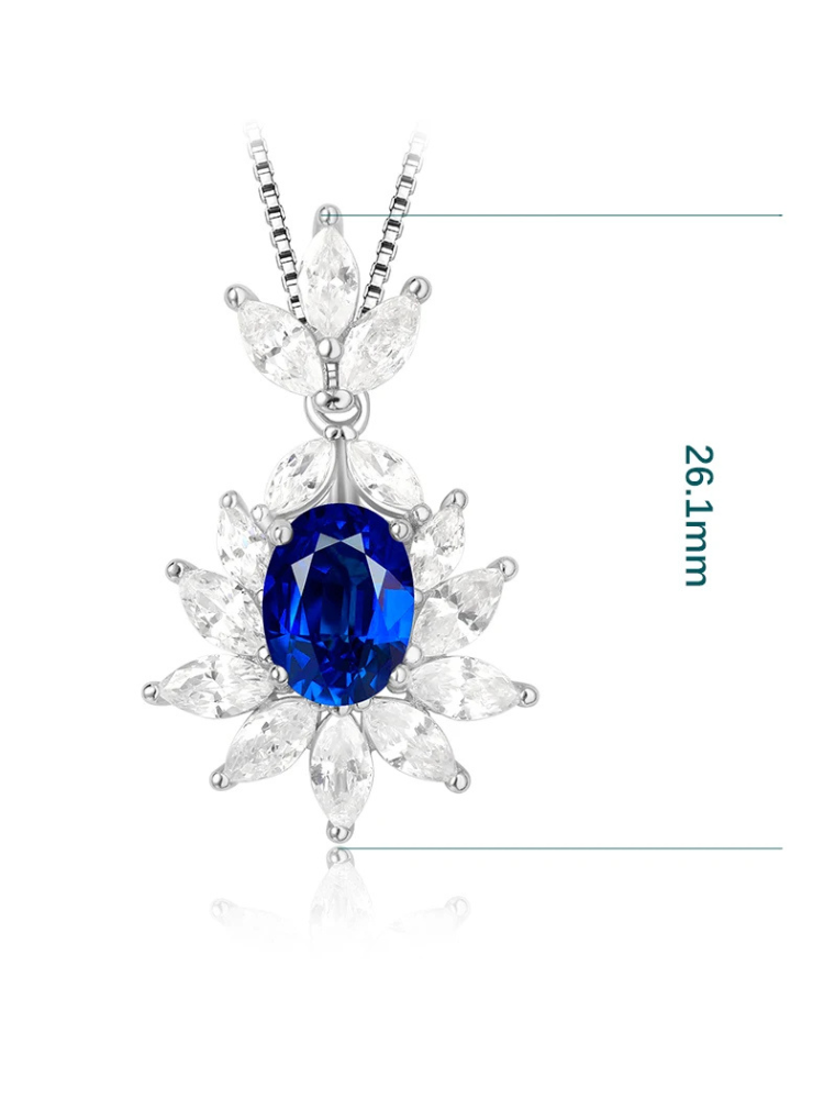 Collier Pierre Bleue argent