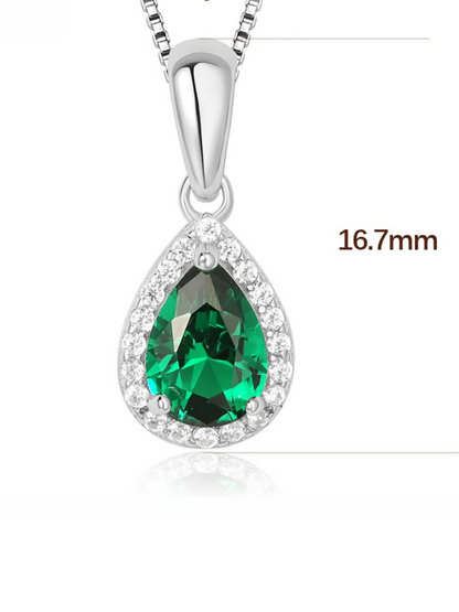 Collier Pierre Verte femme
