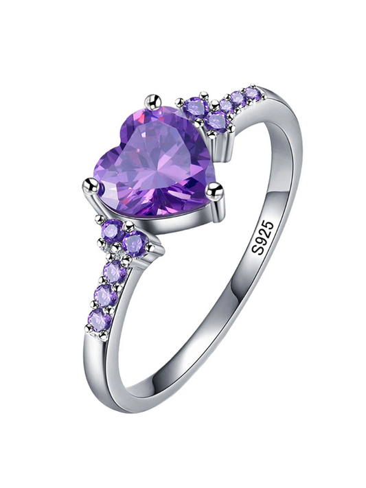 Bague Cœur Violet