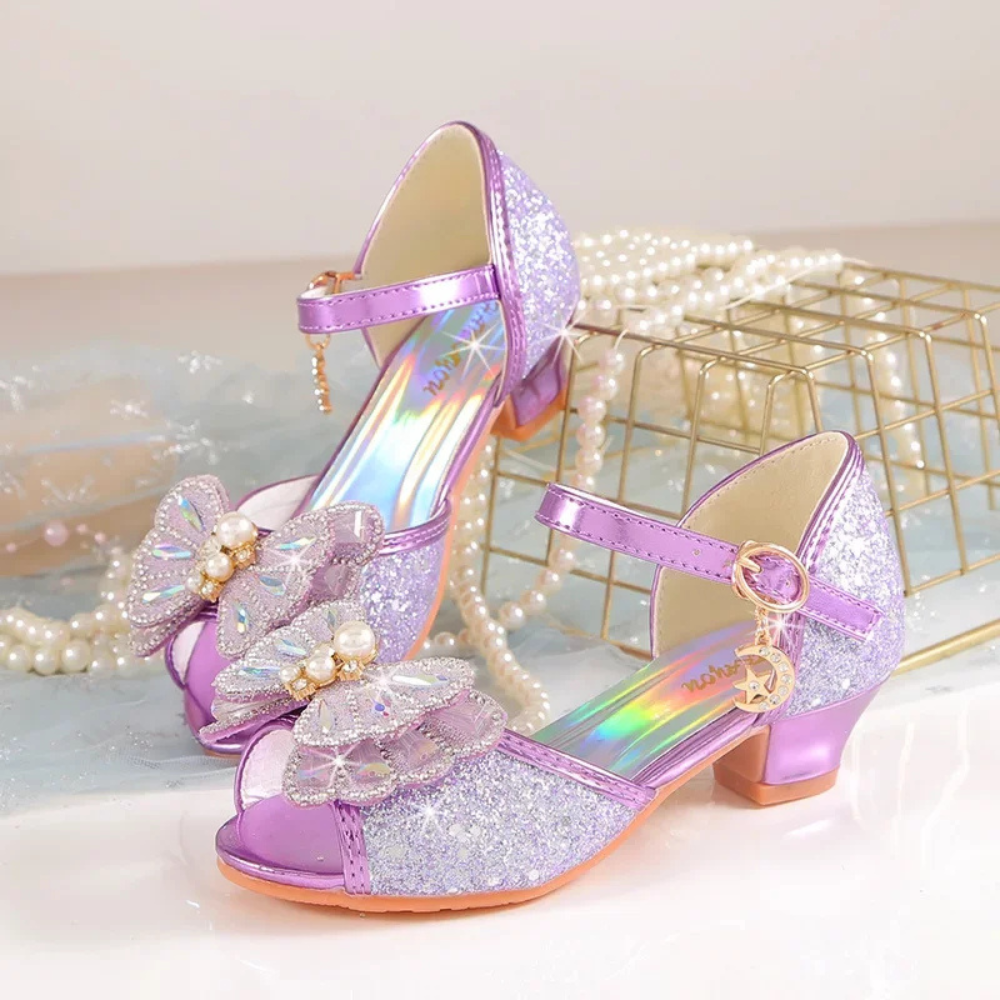 Chaussures De Princesse Beiges à Nœud Et Boucle En Zircon Pour Enfants Et Filles Chaussures De Princesse Beiges à Nœud Et Boucle En Zircon Pour Enfants Et Filles