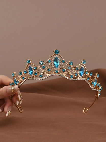 Couronne Princesse Or bleu