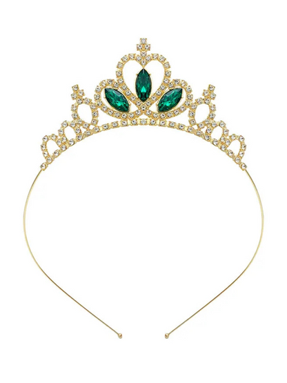 Couronne Princesse Fille Or vert