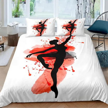 Housse de Couette Ballerine rouge