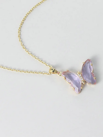 Collier Princesse Papillon violet