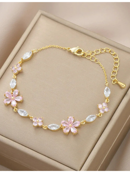 Bracelet Princesse Fleurs diamant