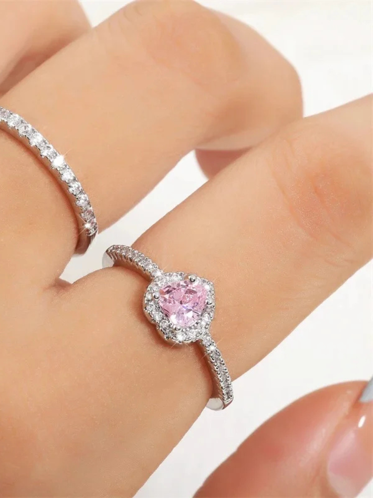 Bague Pierre Princesse rose