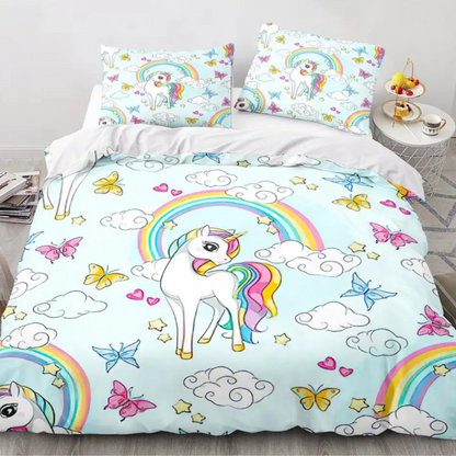 Housse de Couette Licorne clair