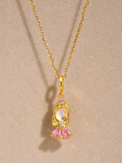 Collier Princesse Perle rose