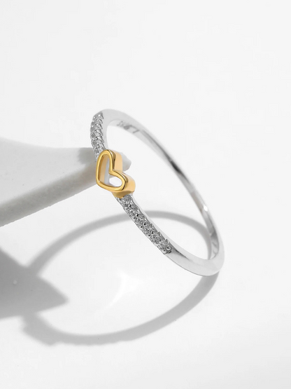 Bague Coeur Argent diamant