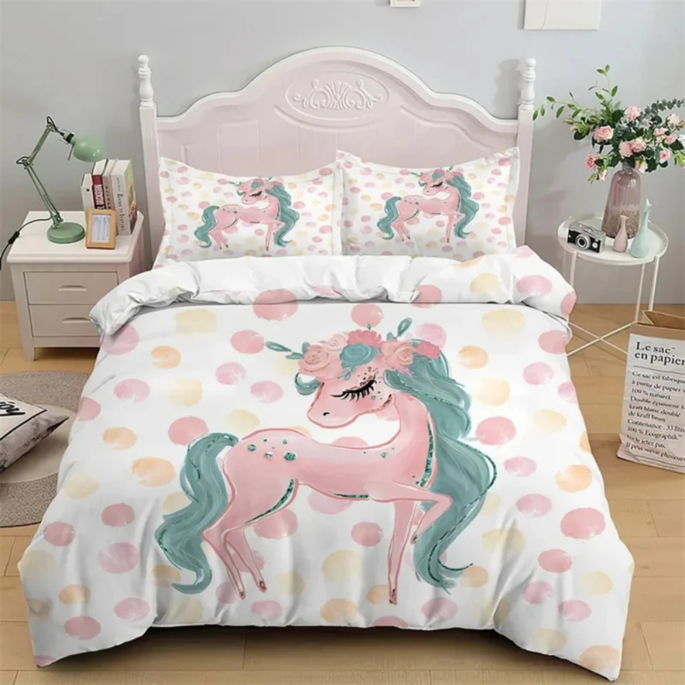 Housse de Couette Princesse Licorne