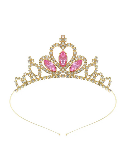 Couronne Princesse Fille Or rose