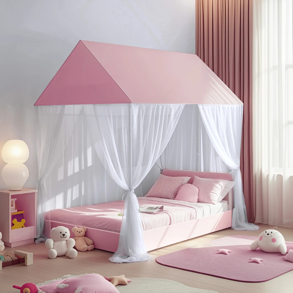 Ciel de Lit Cabane Princesse rose