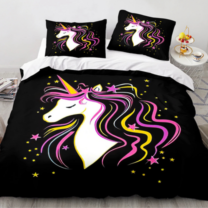 Housse de Couette Licorne noir