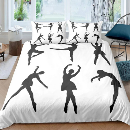 Housse de Couette Ballerine noir et blanc