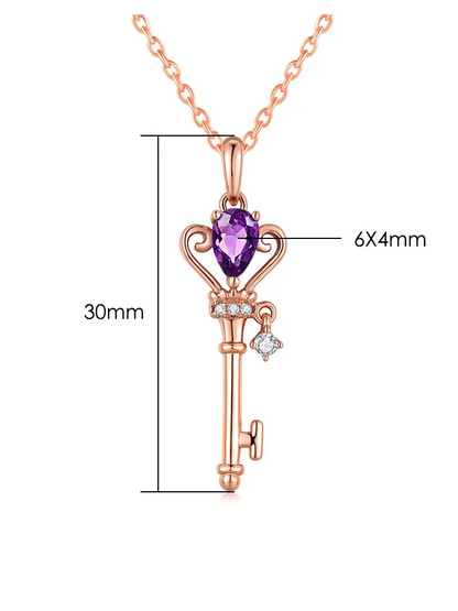 Collier Princesse Clé rose