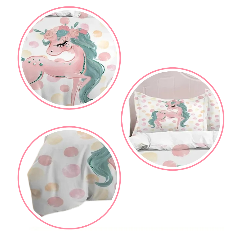 Housse de Couette Princesse Licorne