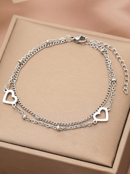 Bracelet coeur argent
