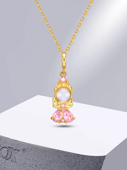 Collier Princesse Perle rose