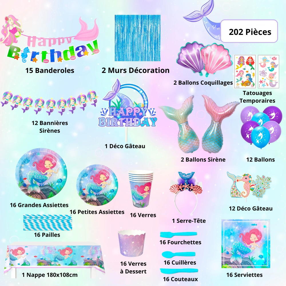 Kit Anniversaire Sirène ballon
