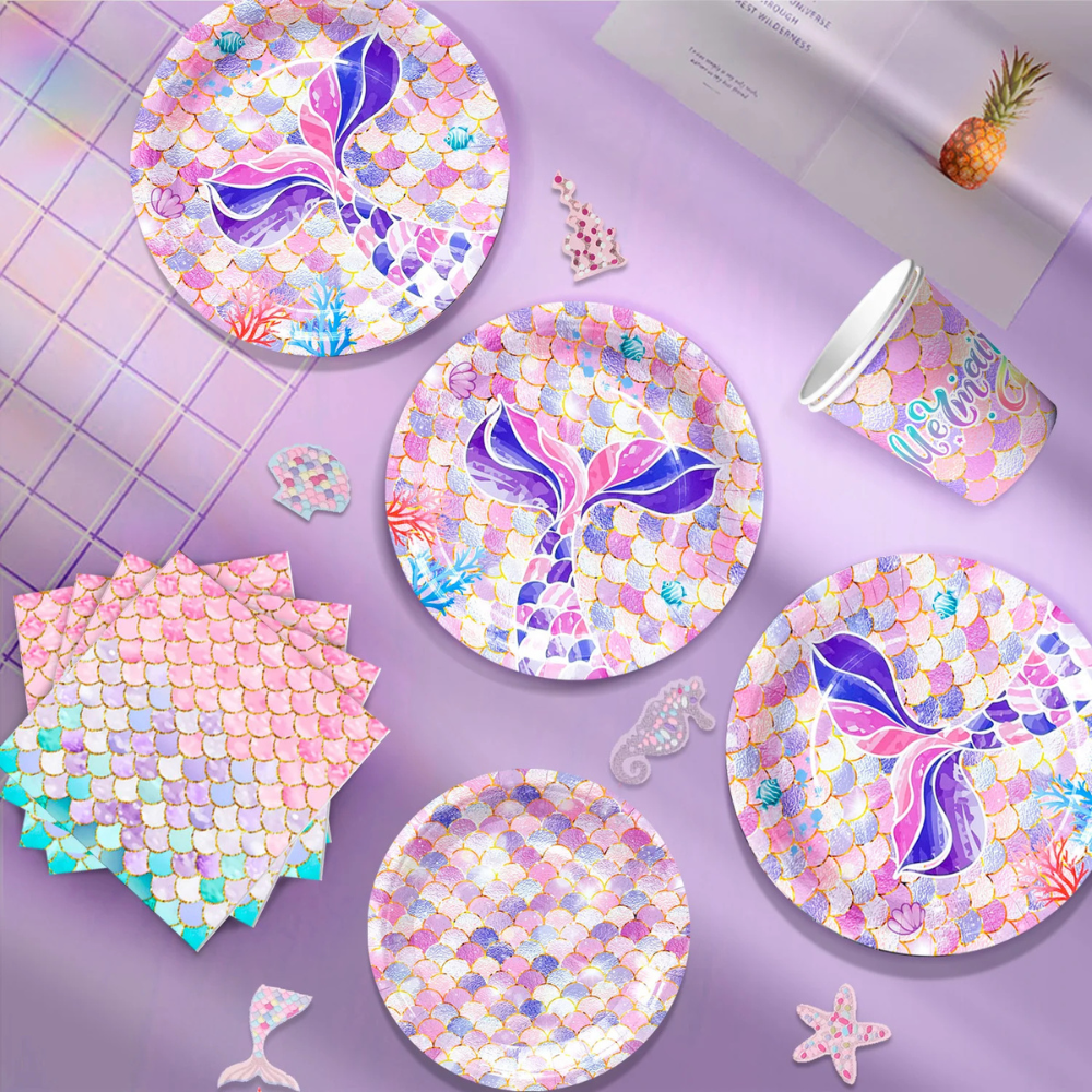 Décoration Anniversaire Sirène violet