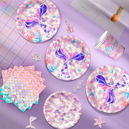 Décoration Anniversaire Sirène violet