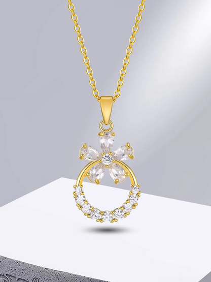 Collier Fleur acier inoxydable