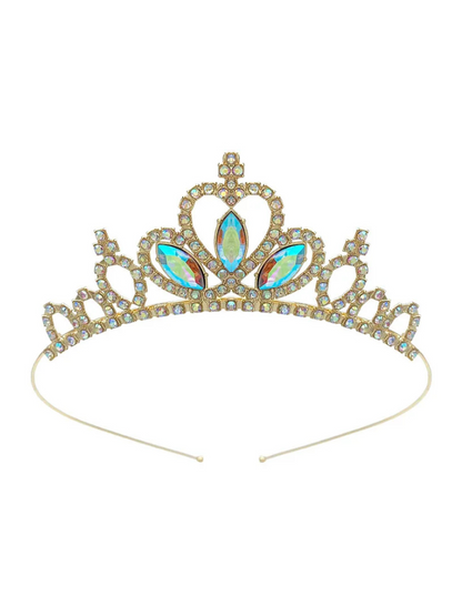 Couronne Princesse Fille Or multicolore
