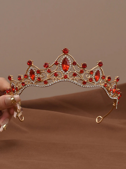 Couronne Princesse Or rouge