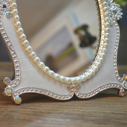Miroir Princesse perles