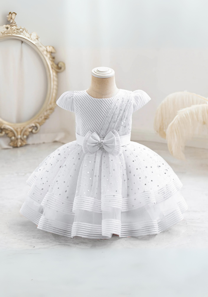 Robe Princesse Blanche Paillette Bébé