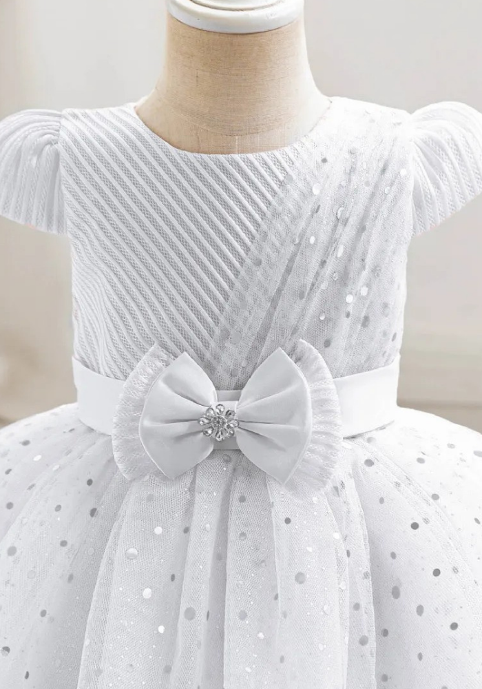 Robe Princesse Blanche Paillette Bébé